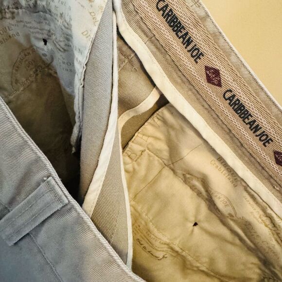 Caribbean Joe Tan Flat Front Relaxed Fit Shorts - Picture 6 of 7